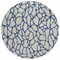 Homeroots 8' Beige And Blue Round Geometric Washable Indoor Outdoor Area Rug 599174 - alternate 6