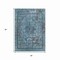 Homeroots 3' X 5' Blue And Gray Medallion Washable Indoor Outdoor Area Rug 616052 - alternate 9
