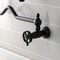 Kingston Brass Wall Mount Pot Filler Faucet with Knurled Handle, Oil Rubbed Bronze KS2105RKX - alternate 6