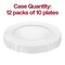Smarty Had A Party 7.5" White w/Silver Rim Round Blossom Disposable Plastic Appetizer/Salad Plates (120 Plates), 120PK 4847WHS-CASE - alternate 7