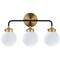 Jonathan Y Caleb 22" 3-Light Contemporary Transitional Iron/Glass LED Vanity Light, Brass Gold/Black/White JYL9058B - alternate 13