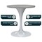 Leisuremod Square 27.56 in W, 29.35 in L, Resin/Steel, White VT20W-S27WMR - alternate 8