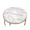 Homeroots Clear White and Gold Glass And Faux Marble And Iron Round Frame Nested Coffee Tables, 2PK 347396 - alternate 7