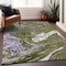Homeroots 5' X 8' Olive Green Purple And Beige Abstract Washable Indoor Outdoor Area Rug 602648 - alternate 7