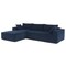 Homeroots 72" Dark Blue Fabric Modular Sleeper Sofa 568306 - alternate 16