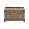 James Martin Vanities Brookfield 60 in. Double Vanity, Pecan w/ 3 CM Victorian Silver Silestone Top 547-V60D-PCN-3VSL - alternate 1