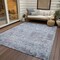Homeroots 5' X 8' Sky Blue Charcoal And Ivory Abstract Washable Indoor Outdoor Area Rug 604554 - alternate 8