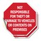 Signmission Not Responsible for Theft or Damage, 4 inch X 4 inch, Vinyl Decal, 2PK OC-D-2PACK-4-106 - alternate 1