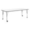 Flash Furniture Commercial Adjustable Height Rectangular Activity Table - Locking Casters-White XU-A3072-REC-WHT-T-P-CAS-GG - alternate 1