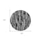 Homeroots 8' Gray And Black Round Striped Washable Indoor Outdoor Area Rug 603223 - alternate 7