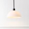 Jonathan Y Solene 11.75" 1-Light Modern Contemporary Adjustable Metal/Glass Dome LED Pendant, Black/White JYL9565C - alternate 11