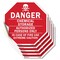 Signmission Danger Chemical Storage Authorized, 6 inch X 6 inch, Vinyl Decal, 5PK OC-D-5PACK-6-34 - alternate 1
