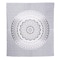 Homeroots 92" X 84" Gray And White Mandala Cotton Hanging Tapestry 397401 - alternate 1