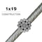 Hyw Products T-316 1x19 Stainless Steel Wire Rope 1/4'' 100ft 11041196-100 - alternate 2