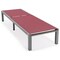 Leisuremod Marlin Patio Chaise Lounge Chair with Grey Aluminum Frame, Burgundy MLGR-77BRG - alternate 8