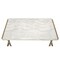 Homeroots 44" White and Gold Faux Marble And Iron Sled Coffee Table 286331 - alternate 6