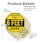 Signmission Please Stay 6 Feet Away, 6 inch X 6 inch, Vinyl Decal, 5PK OC-D-5PACK-6-198 - alternate 3