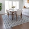 Homeroots 9' X 12' Denim Blue And Ivory Ogee Washable Indoor Outdoor Area Rug 601552 - alternate 9