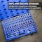 Neiko 0.375 in Drive CrV Steel Colored SAE and Metric Sockets and Ratchet Tool Set, 76-Pieces 02472A - alternate 7