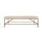 Homeroots 58in Ivory and Gold Upholstered Linen Bench 488867 - alternate 7