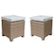 International Concepts Outdoor Set of Two Wicker Stools with Cushions ODS-442P - alternate 2