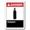 Signmission 10 in Height, Plastic, ANSI-710DS Acetylene, ANSI-710DS Acetylene ANSI-710DS Acetylene - alternate 1