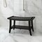 Homeroots 30" Dark Brown Teak Rectangular Shower Bench With Shelf 376670 - alternate 8