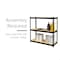 Space Solutions 1000 Riveted Steel Shelving 3-Shelf Unit, 12D x 30W x 30H, Black 22539 - alternate 12