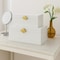 Vintiquewise Set of 2 Decorative Wooden Storage Boxes with Gold Accent for Keys, Jewelry, Makeup, & Extras, White QI004862.WT - alternate 7