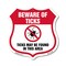 Signmission Beware Of Ticks Shield Sign Ticks May Be, 6 Inch X 6 Inch, Plastic Sign SHI-P-6-362 - alternate 1