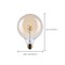 Satco 5.5 Watt G40 LED 2000K CCT Medium Base Clear Glass Amber Coil Filament Dimmable 120 Volt S14215 - alternate 4