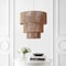 Jonathan Y Orson 24 in. 7-Light Coastal Bohemian Metal and Woven Paper Rope 3-Tier LED Chandelier, Natural/White JYL9564A - alternate 9