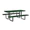 Leisure Craft Picnic Table, Black/Green, Surface Mount, 6 ft L T6XPSM-BLACK GREEN - alternate 1