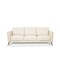 Homeroots 83" Cream Leather Sofa With Black Legs 491286 - alternate 1