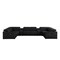 Homeroots Black Leather Modular U Shaped Eight Piece Corner Sectional With Console 643908 - alternate 1