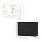 Homeroots 42" Black Manufactured Wood Six Drawer Modern Dresser 518029 - alternate 5