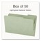 Pendaflex HD Pressboard Fastener Folders, 2/5-Cut Tab: Right, Expands 2", 2 Fasteners, Legal, Gray/Green, 25PK 1006938 - alternate 5
