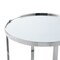 Homeroots 22" Silver Glass And Stainless Steel Round Mirrored End Table 528629 - alternate 8
