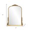 Homeroots 34" Antiqued Gold Wood Baroque Arch Framed Accent Mirror 635507 - alternate 5