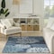 Homeroots 4' X 6' Navy Blue Floral Indoor Outdoor Area Rug 572574 - alternate 6