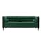 Homeroots Green Velvet Upholstered Sofa with Bolster Pillows 473451 - alternate 4