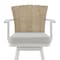 Armen Living Hazel Outdoor Patio Swivel Counter Stool in Aluminum with Teak Wood and Argent Gray Cushion LCHABALGRY26 - alternate 6