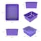 Storex Deep Storage Tray with Lid, Purple 62548U05C - alternate 4