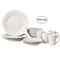 Dinewares 32 PC Rimmed Dinnerware Set for 8 Person, Mugs, Salad and Dinner Plates and Bowls Sets,  QI004500.2 - alternate 9