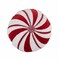 Homeroots 16" Red And White Cotton Velvet Round Christmas Striped Throw Pillow 719248 - alternate 4