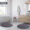 Lavish Home Bathroom Rugs 2 Woven Cotton Bath Mat Set for Boho Decor Round Rugs for Shower, Tub, Toilet, Vanity HT-BATH4-CH - alternate 7