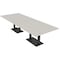 Skutchi Designs Rectangle Conference Table With Power, 48 in W, 144 in L, Ivory HAR-REC-48X144-DOU.BK-K458-NA - alternate 1