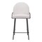 Homeroots Set of Two 26" Ivory and Black Faux Shearling and Steel Counter Height Bar Chairs, 2PK 555766 - alternate 6