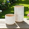Homeroots White Set of Three Dolomite 2.77056 ounce Round Pot Planter, 3PK 517984 - alternate 6
