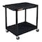 Luxor Utility Cart with Lipped Plastic Shelves, 400 lb Load Capacity, 2 Shelves, 32 in L, 24 in W TC22-B - alternate 11